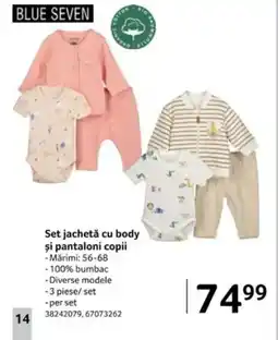 Selgros Set jachetă cu body și pantaloni copii Ofertă