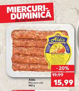 Kaufland ALDIS Mici porc-vită Ofertă