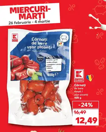 Kaufland Cârnaţi Ofertă