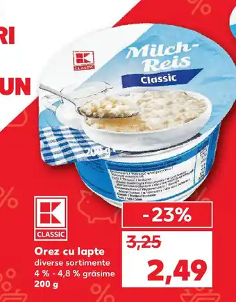 Kaufland Orez cu lapte Ofertă