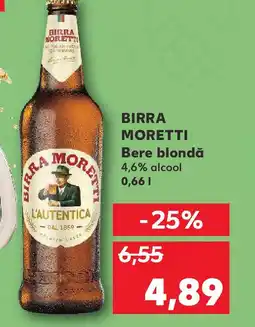 Kaufland BIRRA MORETTI Bere blondă Ofertă