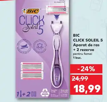 Kaufland BIC CLICK SOLEIL 5 Aparat de ras + 2 rezerve pentru femei Ofertă