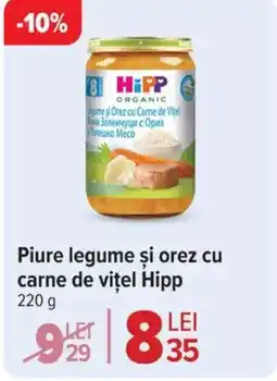 Carrefour Piure legume şi orez cu carne de vițel Hipp Ofertă