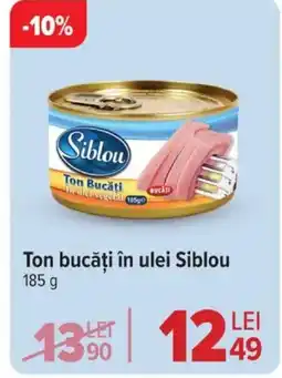 Carrefour Ton bucăți în ulei Siblou Ofertă