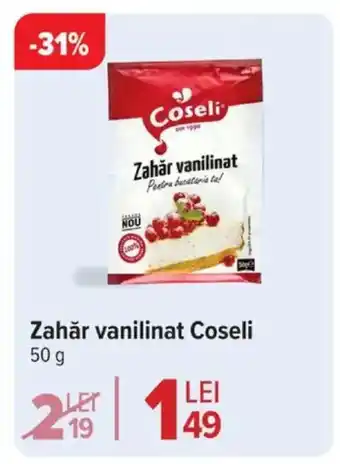 Carrefour Zahăr vanilinat Coseli Ofertă