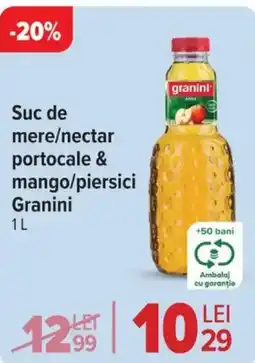 Carrefour Suc de mere/nectar portocale & mango/piersici Granini Ofertă