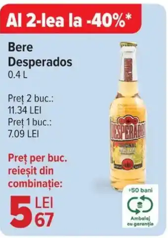 Carrefour Bere Desperados Ofertă