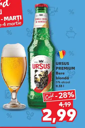 Kaufland URSUS PREMIUM Bere blondă Ofertă