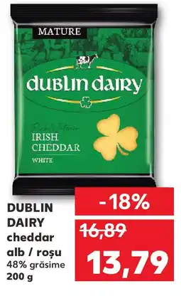 Kaufland Dublin Dairy cheddar alb / roşu Ofertă