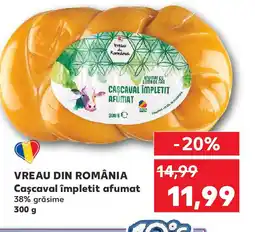 Kaufland VREAU DIN ROMÂNIA Cascaval împletit afumat Ofertă