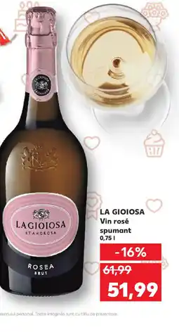 Kaufland LA GIOIOSA Vin rosé spumant Ofertă