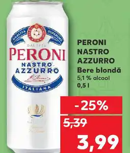 Kaufland PERONI NASTRO AZZURRO Bere blondă Ofertă