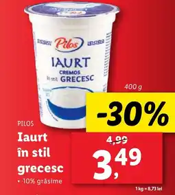 Lidl PILOS Iaurt în stil grecesc Ofertă