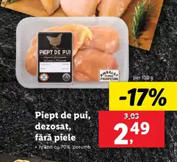 Lidl Piept de pui, dezosat, fără piele Ofertă