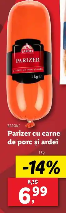 Lidl BARONI Parizer cu carne de porc şi ardei Ofertă