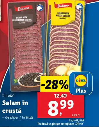 Lidl DULANO Salam în crustǎ Ofertă