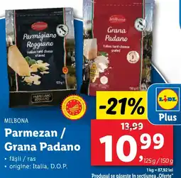 Lidl MILBONA Parmezan / Grana Padano Ofertă