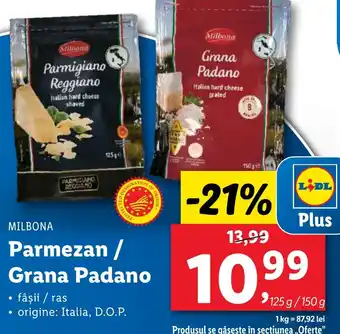 Lidl MILBONA Parmezan / Grana Padano Ofertă