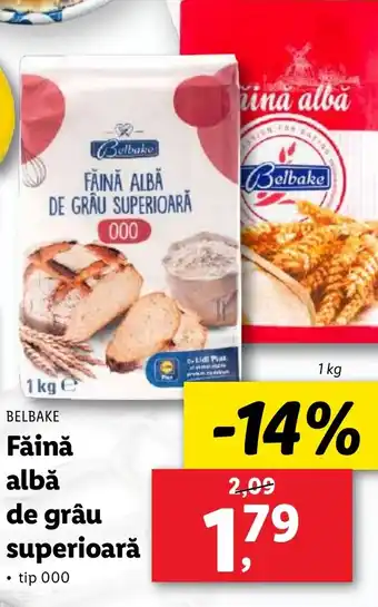 Lidl BELBAKE Făină albǎ de grâu superioară Ofertă