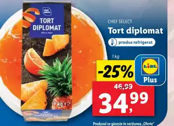 Lidl CHEF SELECT Tort diplomat Ofertă