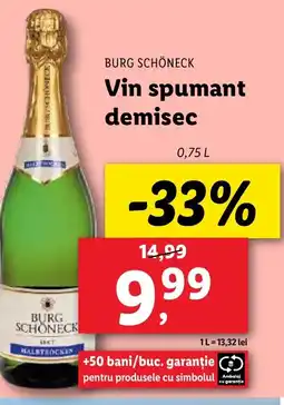 Lidl BURG SCHÖNECK Vin spumant demisec Ofertă