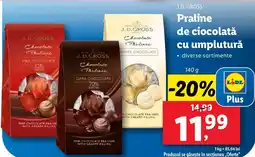 Lidl J.D. GROSS Praline de ciocolată cu umplutură Ofertă