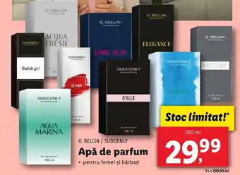 Lidl G. BELLIN/SUDDENLY Apa de parfum Ofertă