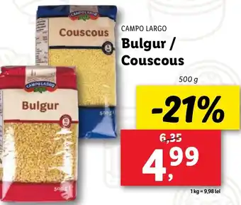 Lidl CAMPO LARGO Bulgur / Couscous Ofertă