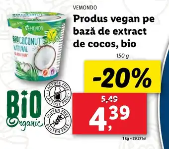 Lidl VEMONDO Produs vegan pe bază de extract de cocos, bio Ofertă