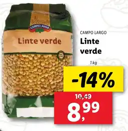 Lidl CAMPO LARGO Linte verde Ofertă