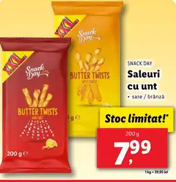 Lidl SNACK DAY Saleuri cu unt Ofertă