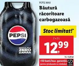 Lidl PEPSI MAX Băutură răcoritoare carbogazoasă Ofertă