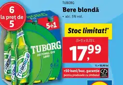 Lidl TUBORG Bere blondǎ Ofertă