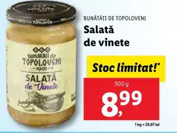 Lidl BUNĂTĂȚI DE TOPOLOVENI Salată de vinete Ofertă