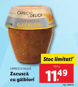 Lidl CAPRICII ȘI DELICII Zacuscă cu galbiori Ofertă