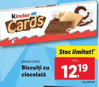 Lidl KINDER CARDS Biscuiți cu ciocolată Ofertă