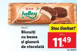 Lidl HALLEY Biscuiţi cu bezea şi glazură de ciocolată Ofertă