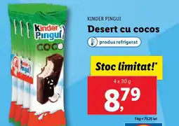 Lidl KINDER PINGUI Desert cu cocos Ofertă