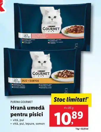 Lidl PURINA GOURMET Hrană umedă pentru pisici Ofertă