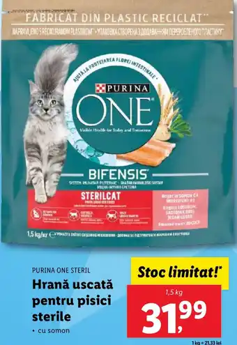 Lidl PURINA ONE STERIL Hrană uscată pentru pisici sterile Ofertă