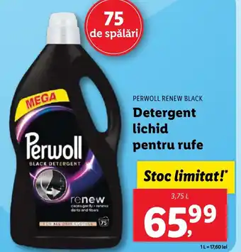 Lidl PERWOLL RENEW BLACK Detergent lichid pentru rufe Ofertă