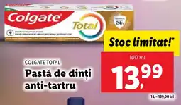 Lidl COLGATE TOTAL Pastă de dinți anti-tartru Ofertă