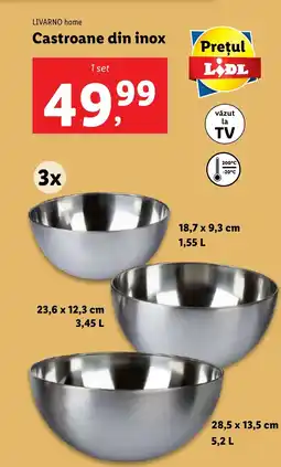 Lidl LIVARNO home Castroane din inox Ofertă