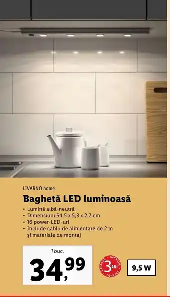 Lidl LIVARNO home Baghetǎ LED luminoasă Ofertă