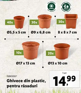 Lidl PARKSIDE Ghivece din plastic, pentru răsaduri Ofertă