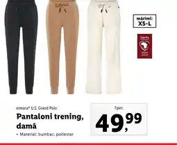 Lidl esmaraⓇ U.S. Grand Polo Pantaloni trening, damǎ Ofertă