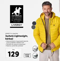 Lidl LIVERGYⓇ U.S. Grand Polo Jachetă Lightweight, bărbaţi Ofertă