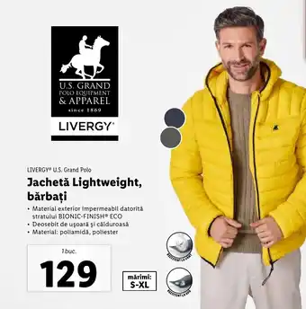 Lidl LIVERGYⓇ U.S. Grand Polo Jachetă Lightweight, bărbaţi Ofertă