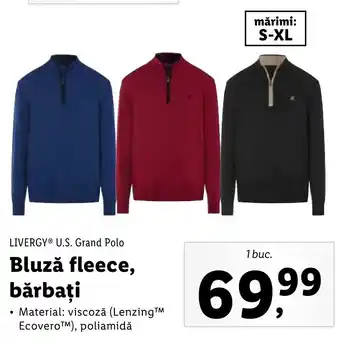 Lidl LIVERGYⓇ U.S. Grand Polo Bluzǎ fleece, bărbați Ofertă