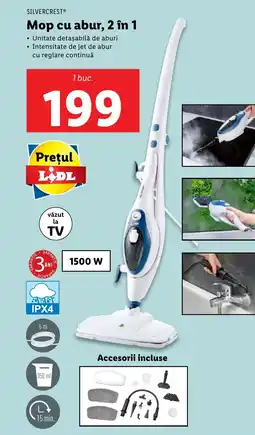 Lidl SILVERCREST Mop cu abur, 2 în 1 Ofertă